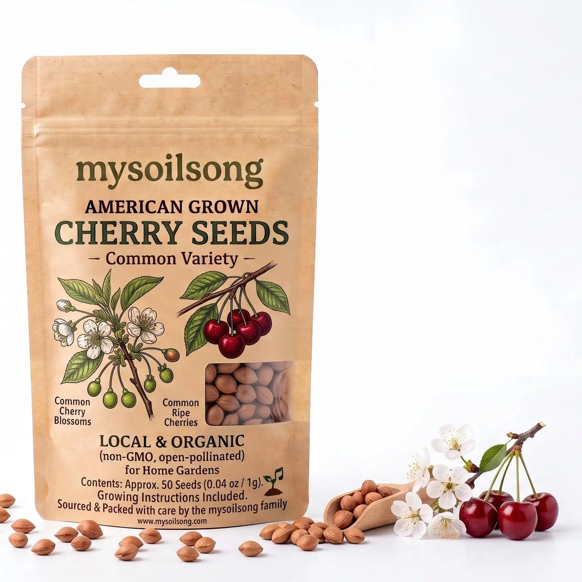 Cherry Seeds - 100 Seeds - mysoilsong