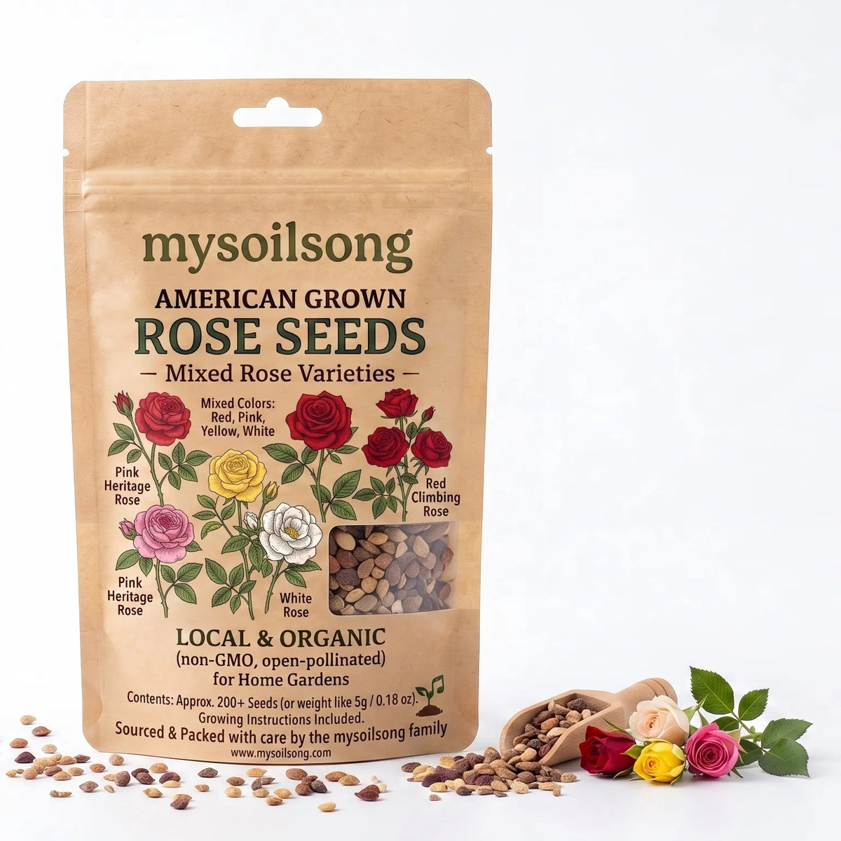 Mixed Rose Seeds - 200 Seeds - mysoilsong
