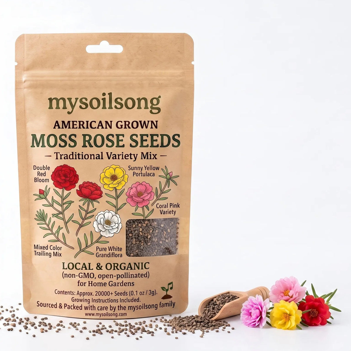 Moss Rose Mix Seeds - 20000 Seeds - mysoilsong